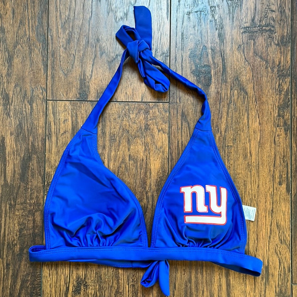 NFL Giants Blue Bikini Top